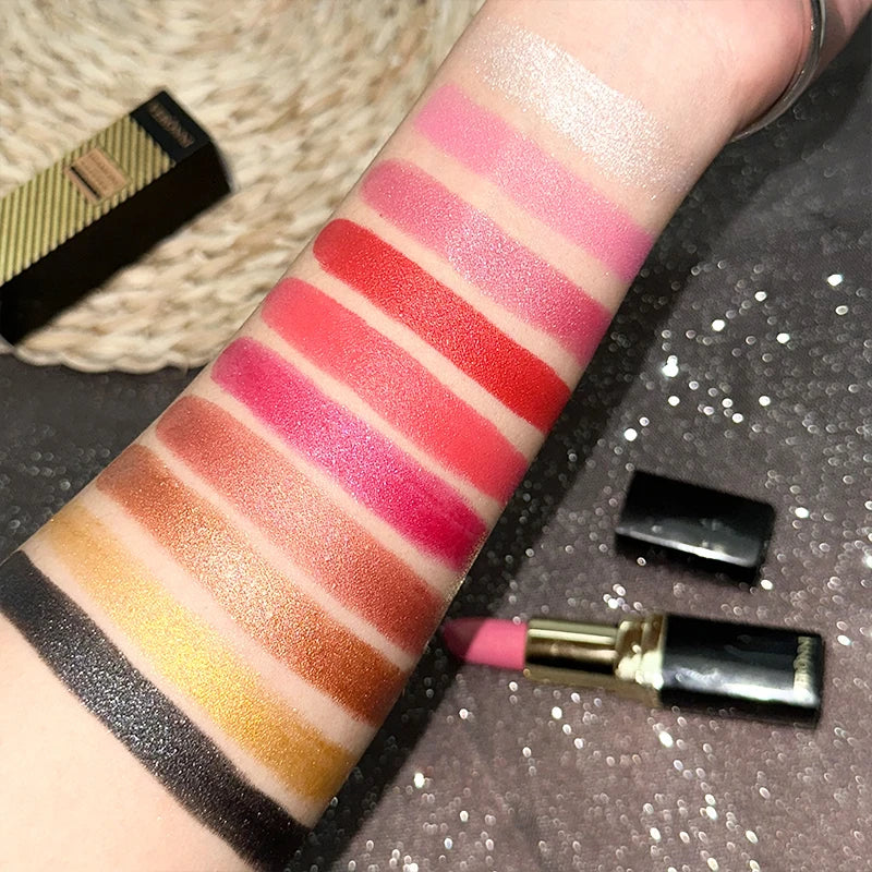 High Pigmented Shiny Lipstick,Stain Resistant,Long-Lasting,Glossy Waterproof Lipstick Shimmering Makeup Valentine'S Day Gift - Shello's Creative Boutique