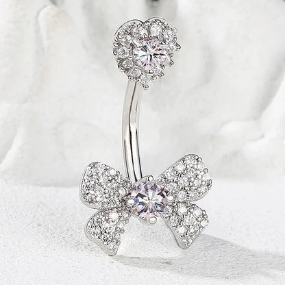 Cross Pendant Navel Ring – 316 Stainless Steel Bar