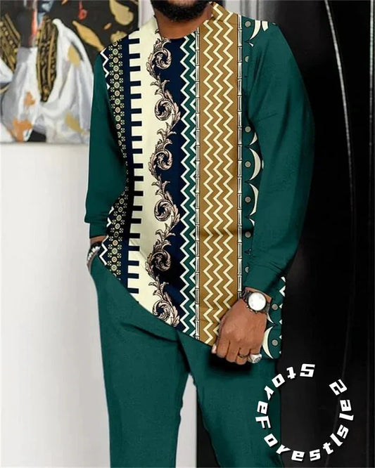 Men's Classic Tracksuit Set - Casual Streetwear 2-Piece Outfit - Shello's Creative Boutique