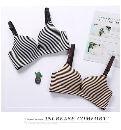 NURRASA Seamless Push-Up Bra & Panty Set – Sexy Floral Wire-Free Lingerie for Women, 3/4 Cup Adjustable Brassiere & Briefs (Sizes 70AB–85AB)