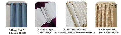 Japanese Style Blackout Lace Curtains – Minimalist Literary Drapes - Shello's Creative Boutique