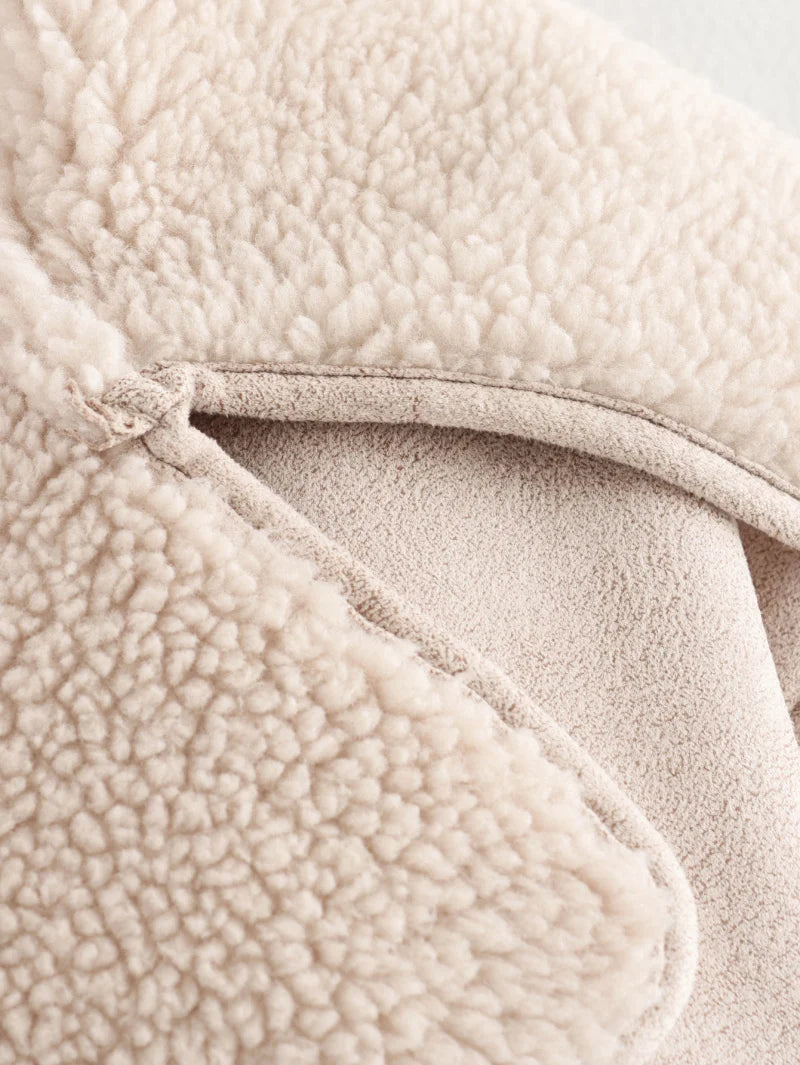 Women's Oversized Winter Jacket - Double-Sided Collar Warm Long Sleeve Coat