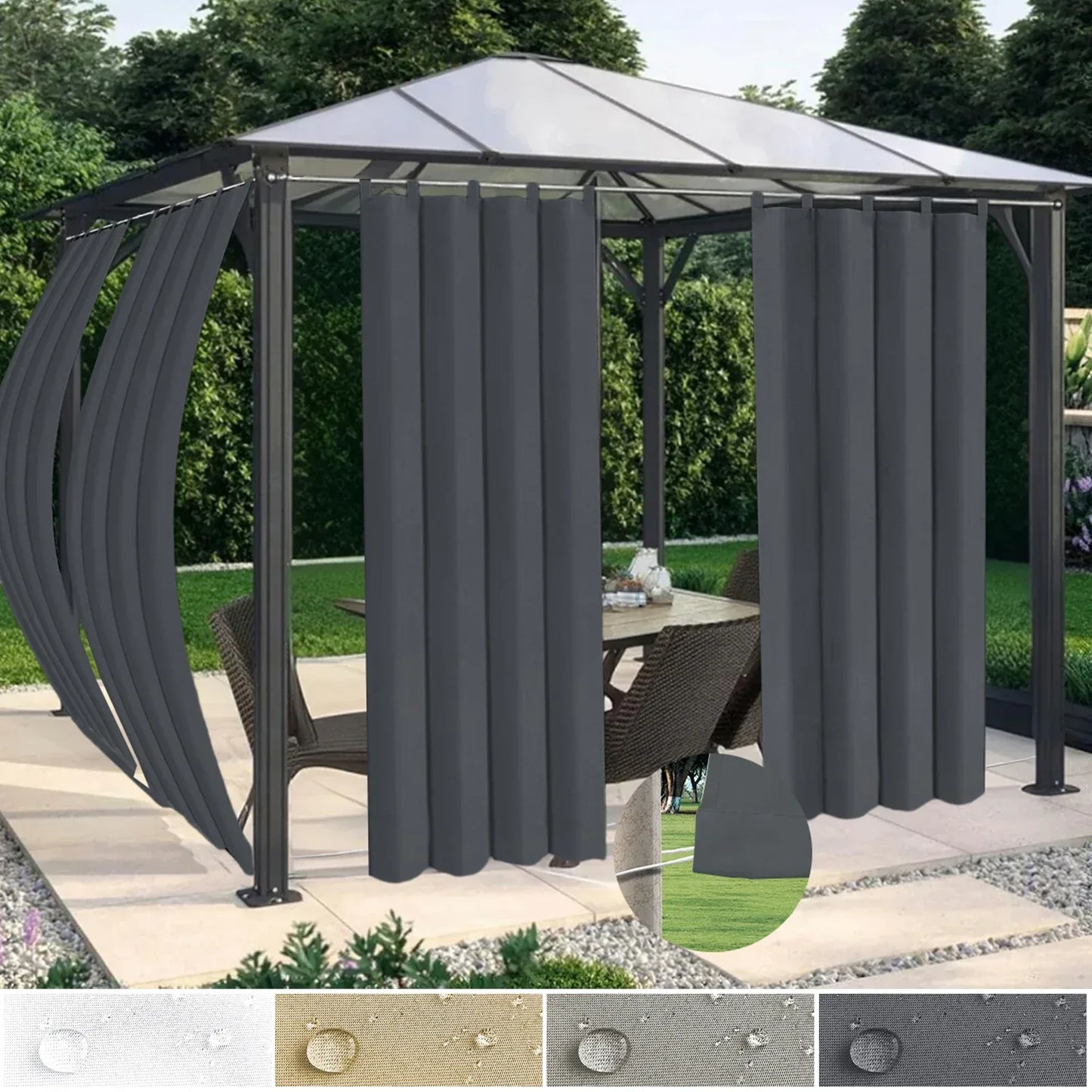 Outdoor Blackout Curtains – Waterproof Patio Drapes - Shello's Creative Boutique