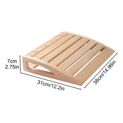 Solid Wood Sauna Headrest Pillow – Ergonomic Neck Support for Sauna & Steam Room