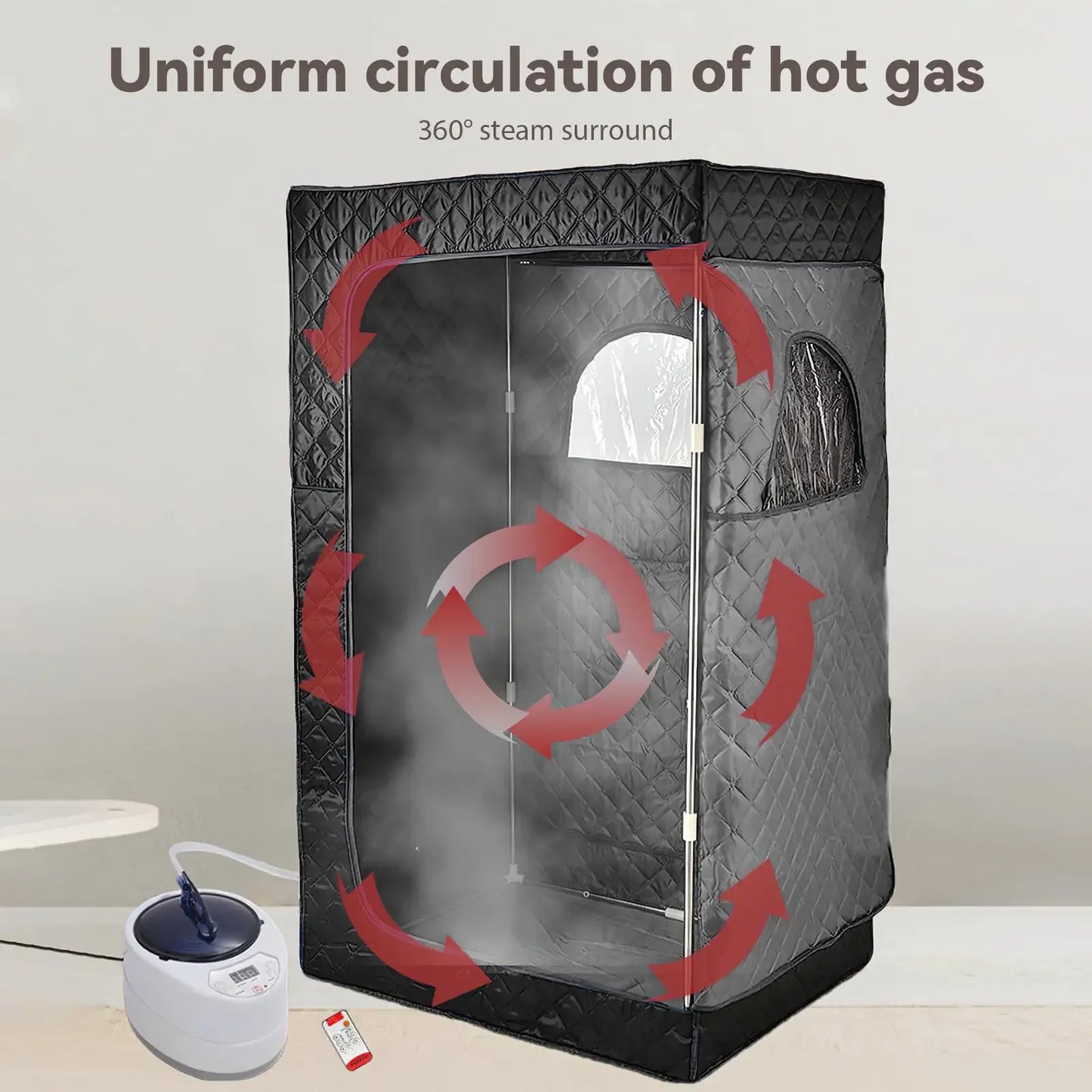 Portable Steam Sauna Tent – 3/4L 1000/2000W Home Spa with Remote Control & Folding Chair