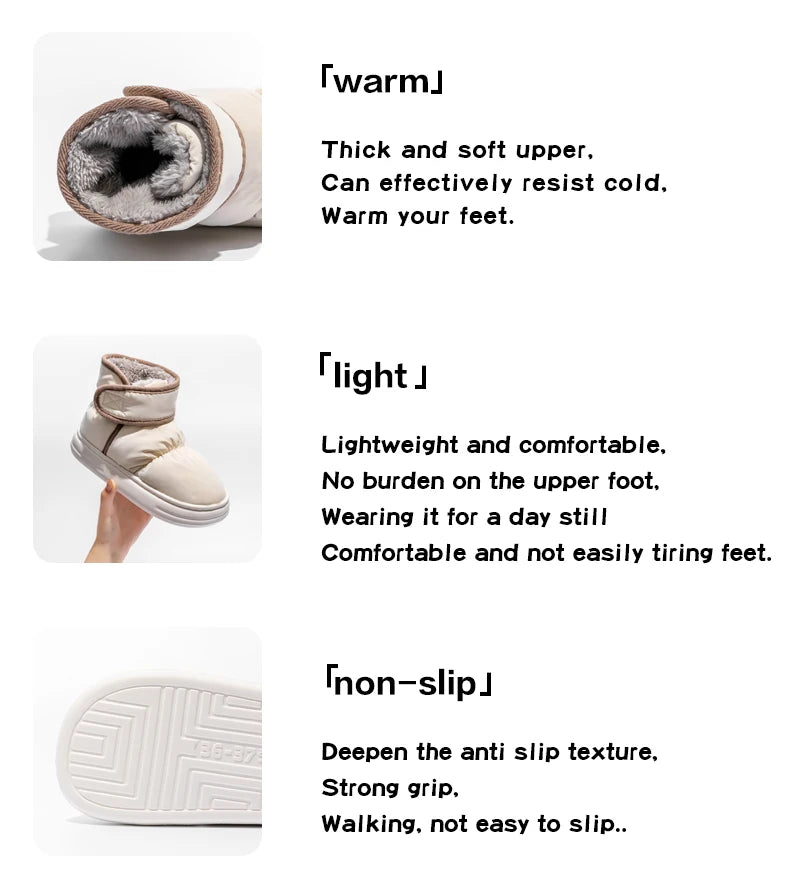 Unisex Winter Snow Boots - Waterproof Plush Anti-Slip Cotton Boots - Shello's Creative Boutique