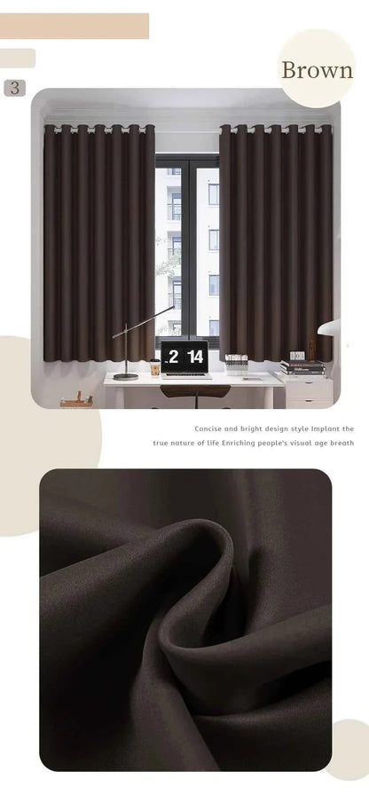 Modern Blackout Curtains - Thermal Insulated Short Drapes for Kitchen & Bedroom (95% Light Blocking) - Shello's Creative Boutique