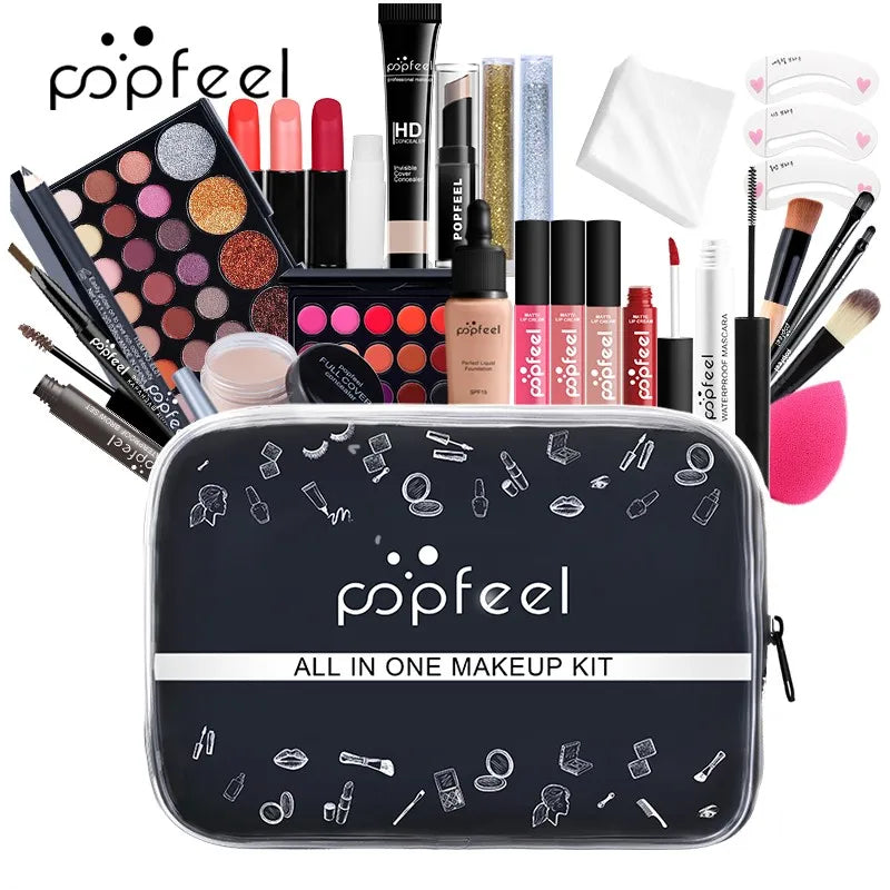POPFEEL All In One Makeup Kit  for Women Full Kit Set, All in One Makeup Sets Include Eyebrow Eyeliner Eyeshadow - Shello's Creative Boutique