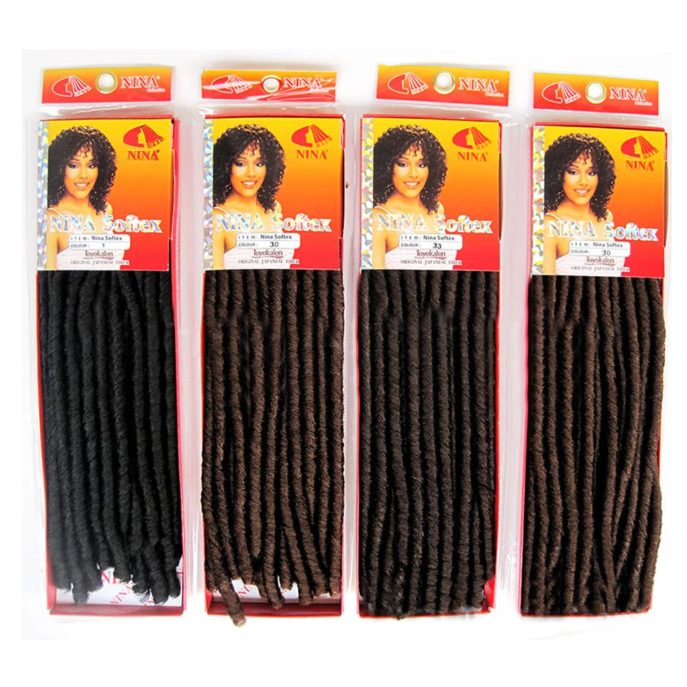 Afro Locs Synthetic Braiding Hair 14-15 Inch - 15 Strands Soft Crochet Locs - Shello's Creative Boutique