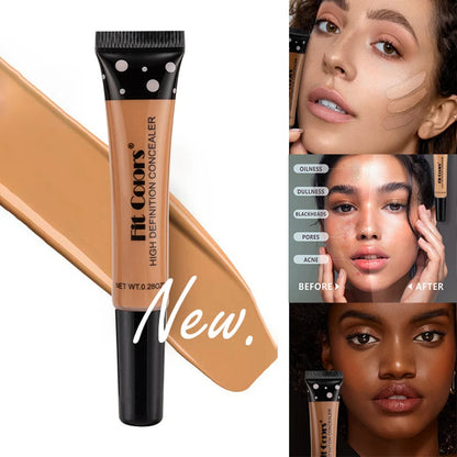Nude Makeup Facial Foundation Waterproof Cover Blemish Base Fluid Concealer Oil Control Lasting Brighten Skin BB Cream Cosmetics - Shello's Creative Boutique