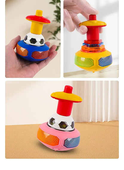 8cm Gyroscope Children Toys Music Luminous Magic Rotating Launch Cartoon Colorful Flashing Spinning Top Children Toys Shello's Creative Boutique