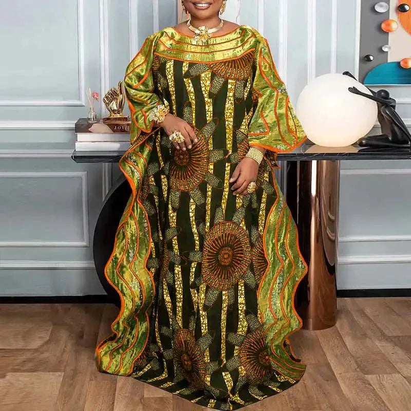 Plus Size Bohemian Maxi Dress - Flare Sleeve Ruffled Summer Sundress (S-5XL) - Shello's Creative Boutique