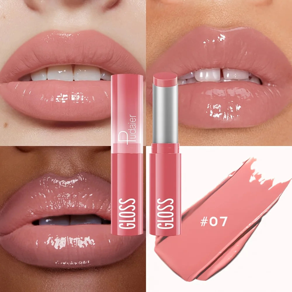 Glass Shine Lip Glaze, Mirror Finish Lipstick, Waterproof, Long Lasting, Non-Transfer, Plumping, Nude Shades - Shello's Creative Boutique