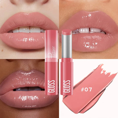 Glass Shine Lip Glaze, Mirror Finish Lipstick, Waterproof, Long Lasting, Non-Transfer, Plumping, Nude Shades - Shello's Creative Boutique