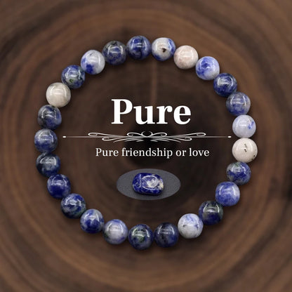 8mm Natural Stone Beaded Bracelet – Amethyst, Crystal, Agate & Tiger Eye