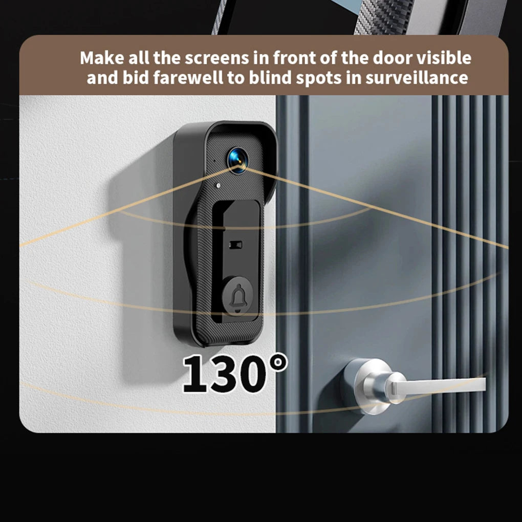 4.3 Inch Wireless Video Doorbell with 130° Camera & Night Vision