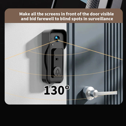 4.3 Inch Wireless Video Doorbell with 130° Camera & Night Vision