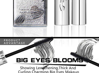 Qibest Silver Tube Mascara Waterproof Long & Curling Black Eyelashes Easy Removal No Dizziness Everlastingly Lasting - Shello's Creative Boutique