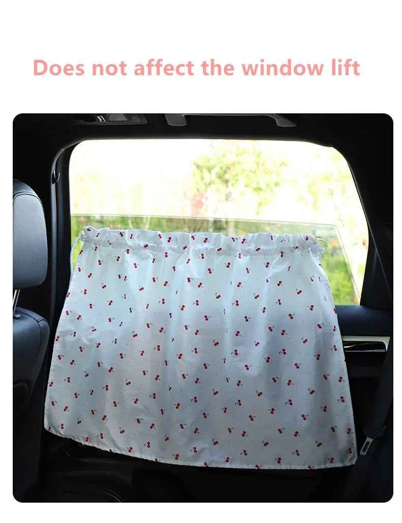 Suction Cup Curtain In The Car Window Sunshade Cover Cartoon Universal Side Window Sunshade UV Protection For Kid Baby Children