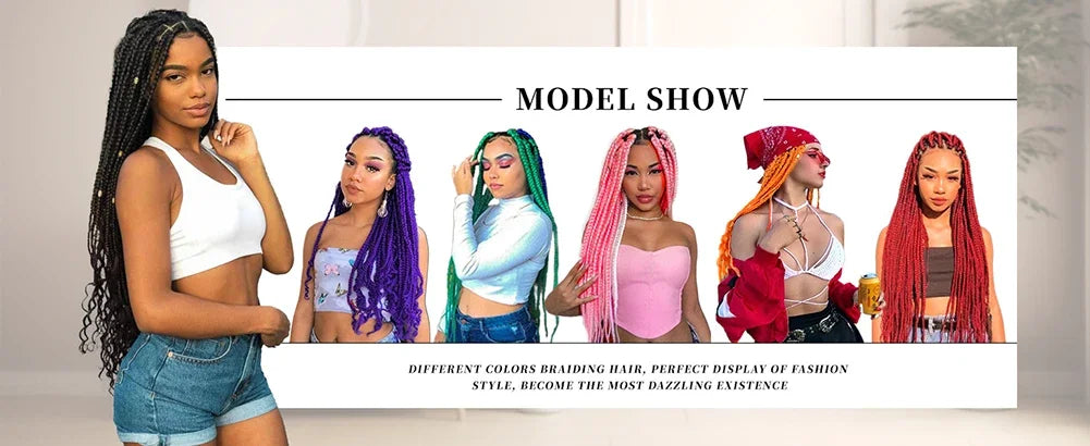 Pre-Stretched Jumbo Braiding Hair 26 Inch - Synthetic Afro Crochet Braids