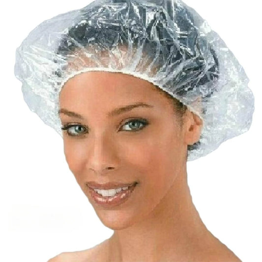Disposable Shower Caps – Pack of 100, Waterproof & Elastic for Adults