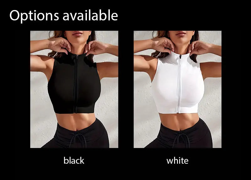 Women's 2-Piece Yoga Set - Breathable Zip-Up Sports Bra & Leggings