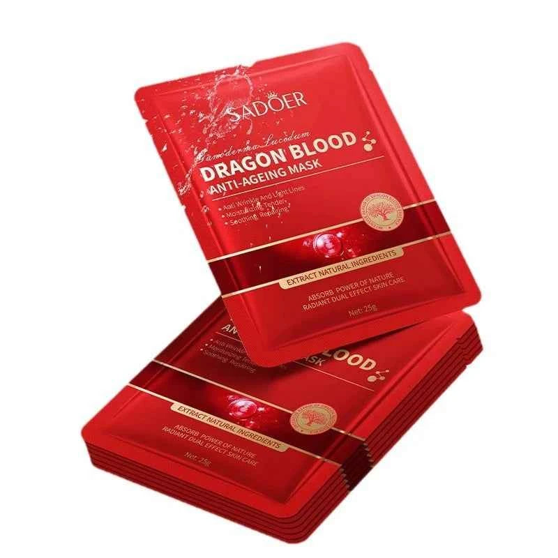 5/10pcs SADOER Dragon Blood Facial Masks for Face Moisturizing Anti-aging Hydrating Face Mask Facial Skin Care Products