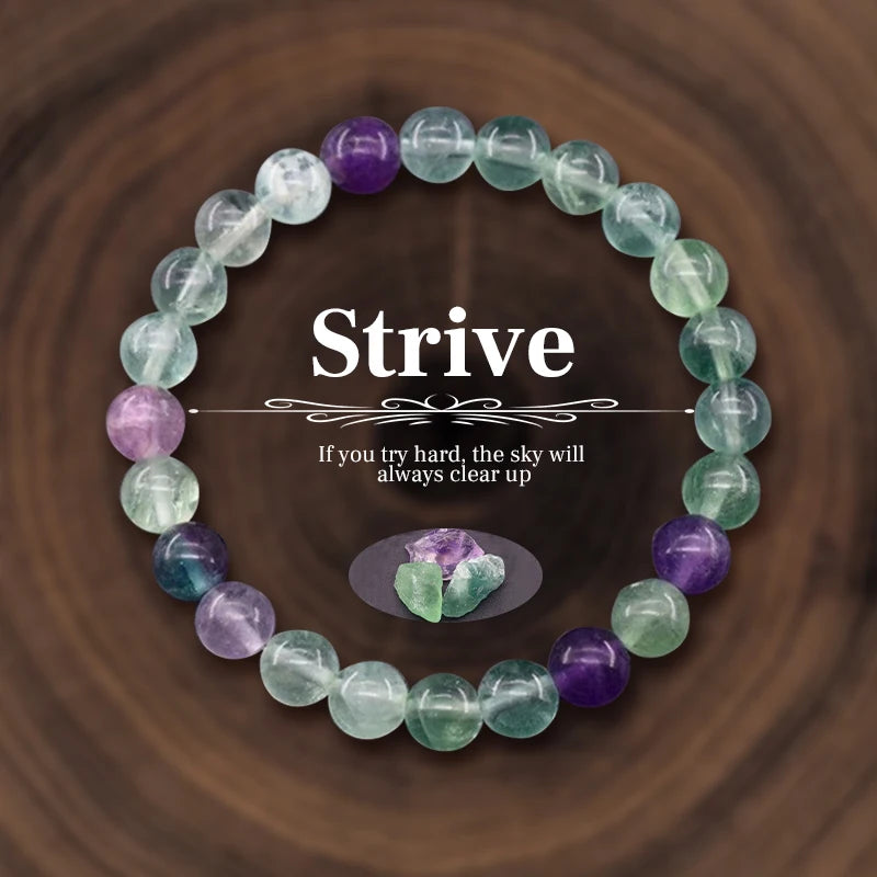 8mm Natural Stone Beaded Bracelet – Amethyst, Crystal, Agate & Tiger Eye