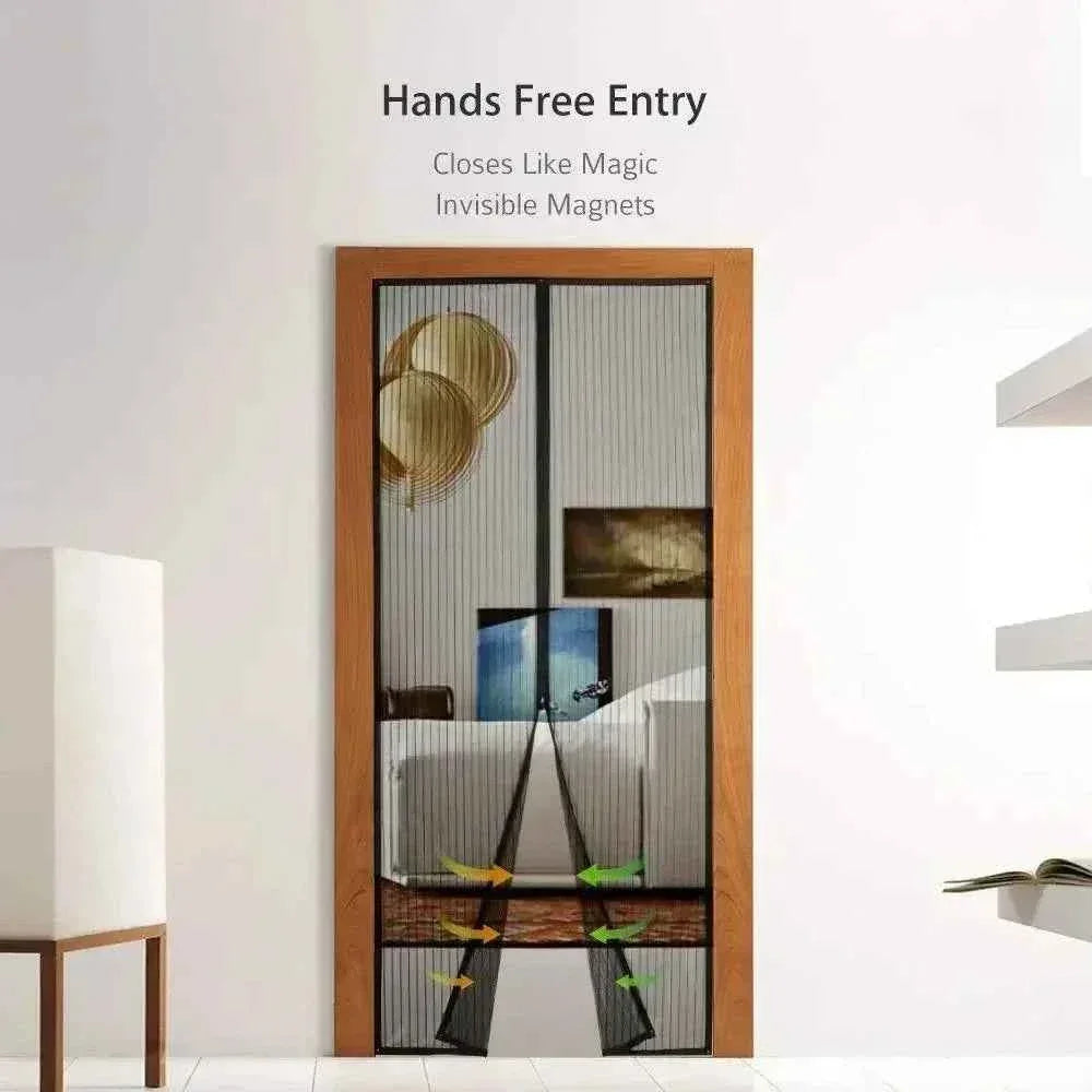 Magnetic Door Curtain - Auto-Close Anti-Mosquito Screen with No Drilling Installation (100x210cm) - Shello's Creative Boutique