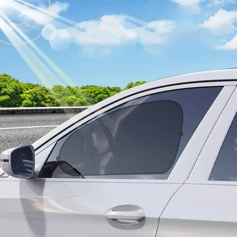 SEAMETAL Car Sun Shade Side Window Curtain Front Rear Window Sunshade Summer UV Blocking Suction Cup Car Sun Protection Curtains
