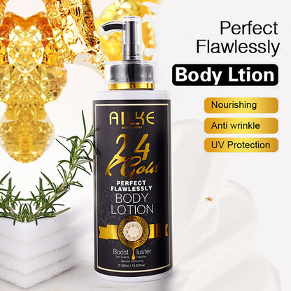AILKE 24k Gold Perfect Flawlessly Body Lotion, Whitening, Inhibit Melanin, Moisturizing, UV Protect, With Nicotinamide Vitamin C - Shello's Creative Boutique