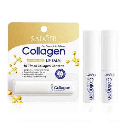 1/2/3pcs SADOER Collagen Lip Balm Moisturizing Anti Wrinkles Anti-aging Nourishing Hydrating Lipstick Lips Skin Care Products