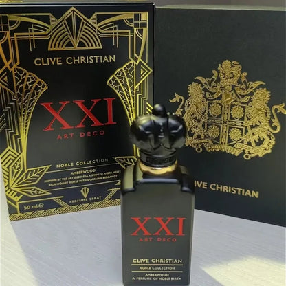 Clive Christian Amberwood Fresh Unisex Perfume 50ml – Long Lasting Elegant Fragrance with Jasmine Rose Sandalwood Amber Musk - Shello's Creative Boutique