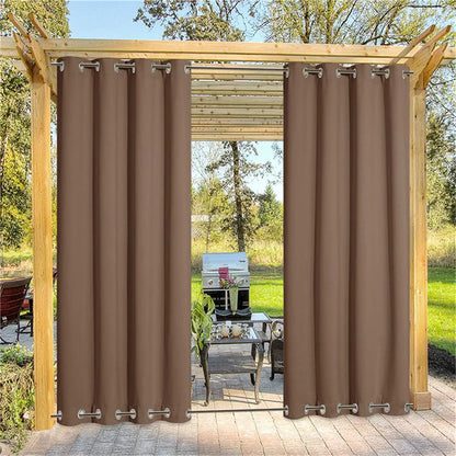 Outdoor Patio Curtains - Weighted Waterproof Blackout Drapes for Gazebo, Porch & Balcony - Shello's Creative Boutique