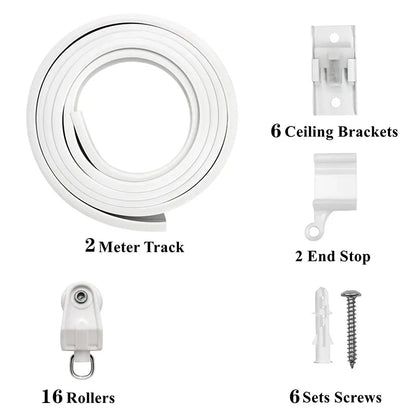 Flexible Bendable Curtain Track 2-6M - Curved Rail - Shello's Creative Boutique