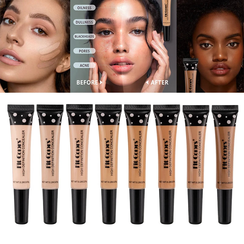 Nude Makeup Facial Foundation Waterproof Cover Blemish Base Fluid Concealer Oil Control Lasting Brighten Skin BB Cream Cosmetics - Shello's Creative Boutique