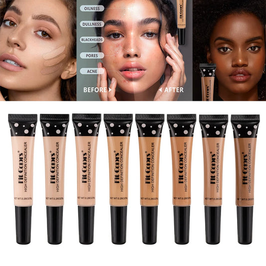 Nude Makeup Facial Foundation Waterproof Cover Blemish Base Fluid Concealer Oil Control Lasting Brighten Skin BB Cream Cosmetics - Shello's Creative Boutique