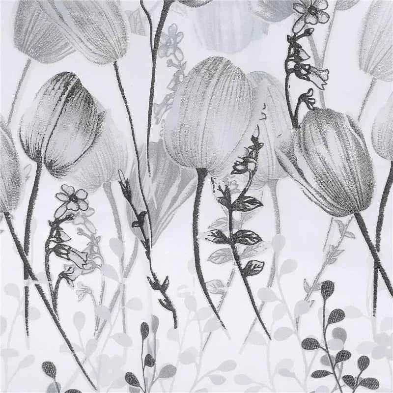 Beeinch Floral Tulle Curtains - Modern Sheer Window Panels for Living Room & Bedroom - Shello's Creative Boutique