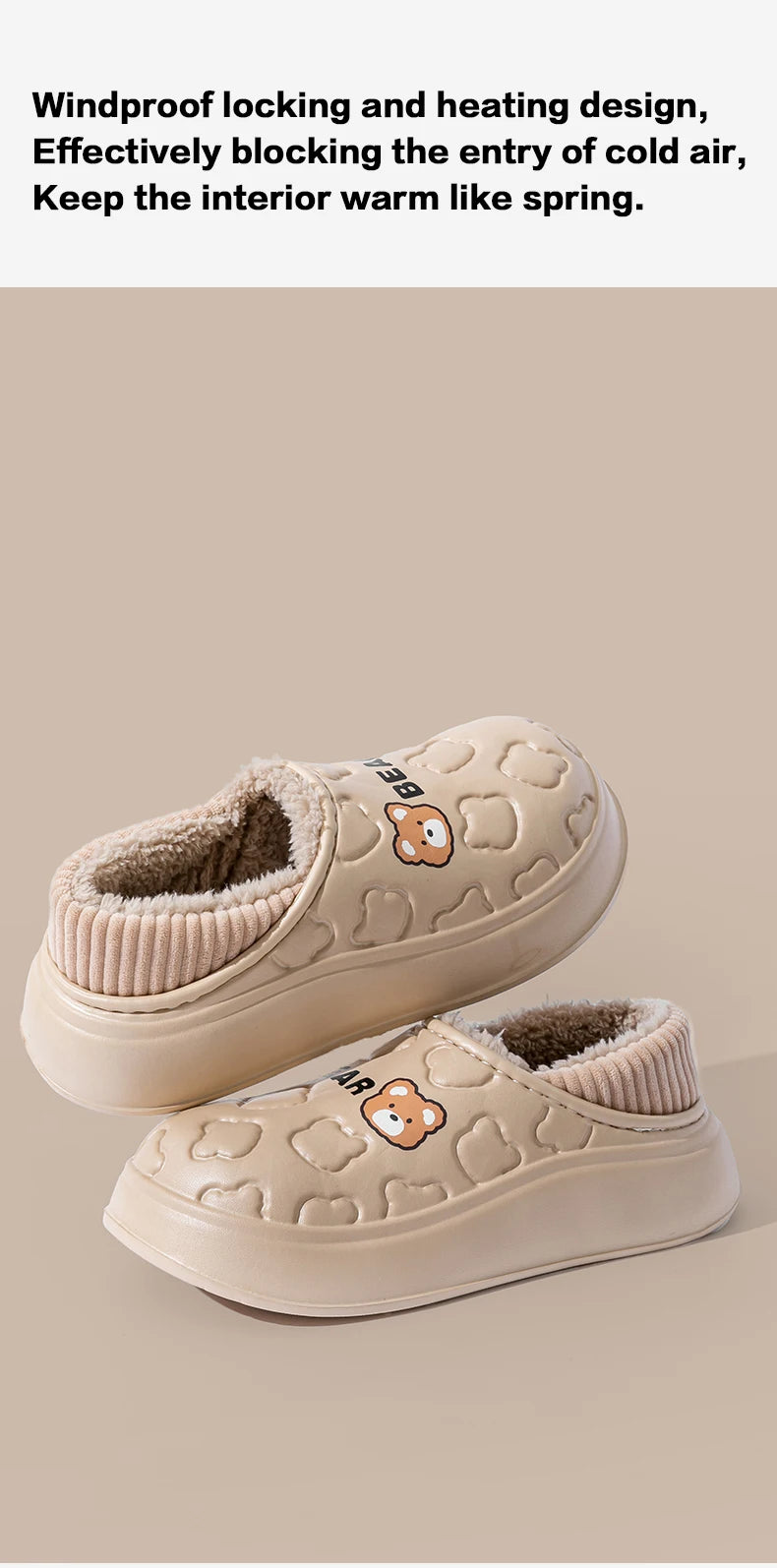 Women's Waterproof Winter Slippers – Non-Slip Insulated Cotton Shoes - Shello's Creative Boutique