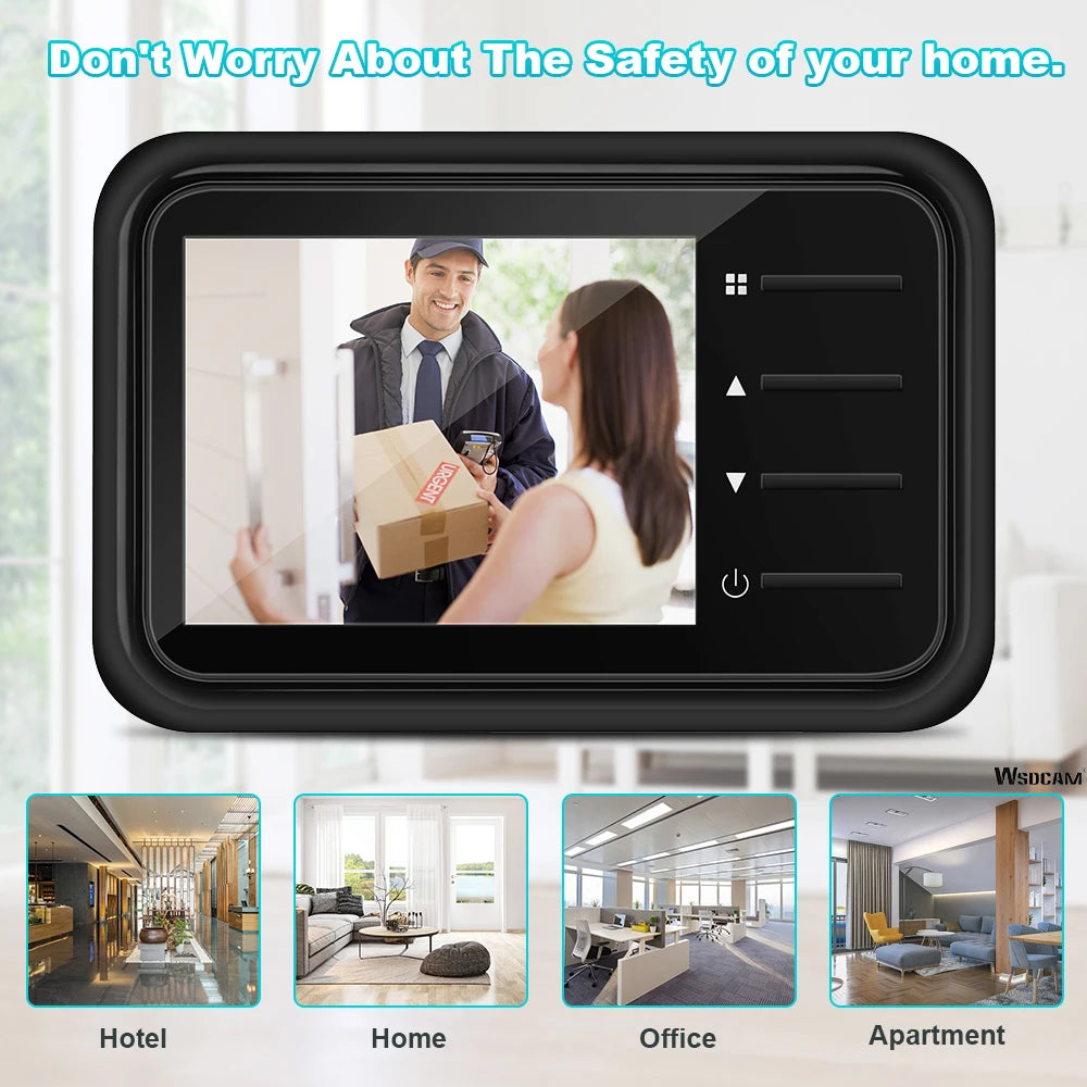 2.4 Inch LCD Door Peephole Camera with IR Night Vision & Video Recording