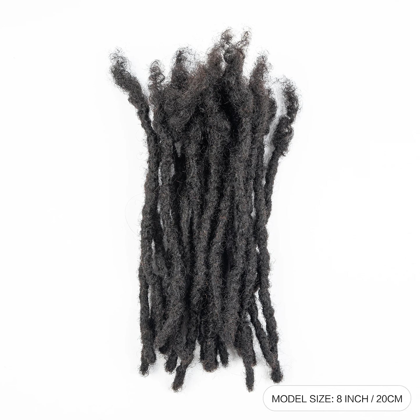 Loc Extension Human Hair 0.6cm Width 8inch 50 Strands Handmade Dreadlock Inter Extension Human Hair for Women/Men/Kids - Shello's Creative Boutique