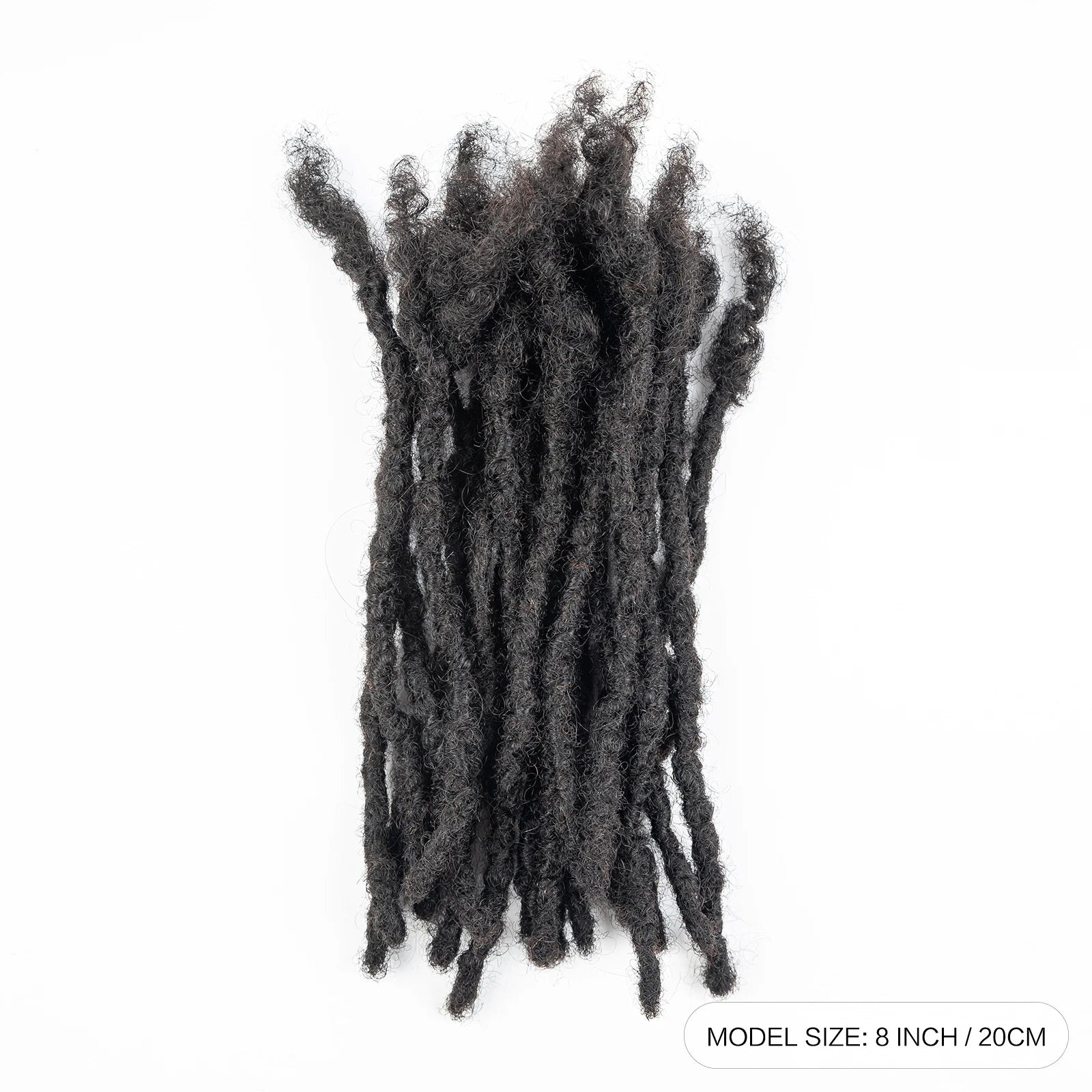 Loc Extension Human Hair 0.6cm Width 8inch 50 Strands Handmade Dreadlock Inter Extension Human Hair for Women/Men/Kids - Shello's Creative Boutique