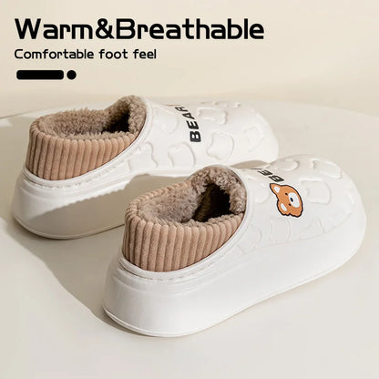 Women's Waterproof Winter Slippers – Non-Slip Insulated Cotton Shoes - Shello's Creative Boutique