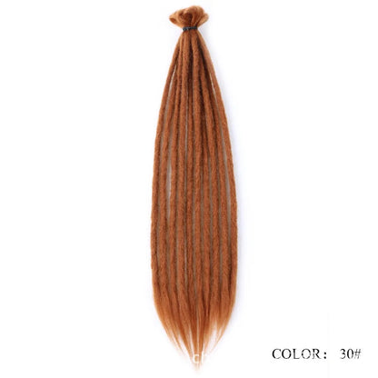 24" Straight Dreadlock Clip-In Extensions - 10 Strands Synthetic Hair - Shello's Creative Boutique