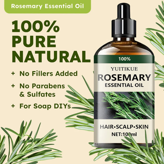 100% Pure Rosemary Essential Oil - Hair, Scalp & Skin Aromatherapy (100g) - Shello's Creative Boutique