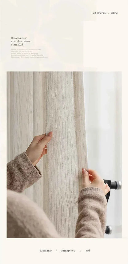 Luxurious Textured Thick Tulle Curtains - Insulated Sheer Drapes for Living Room & Bedroom - Shello's Creative Boutique