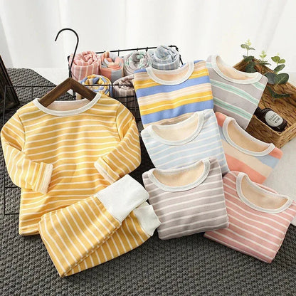 Sonkpuel Unisex Winter Pajama Set – Thickened Plush Cotton Thermal Sleepwear for Kids - Shello's Creative Boutique