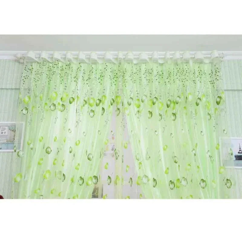 Beeinch Floral Tulle Curtains - Modern Sheer Window Panels for Living Room & Bedroom - Shello's Creative Boutique