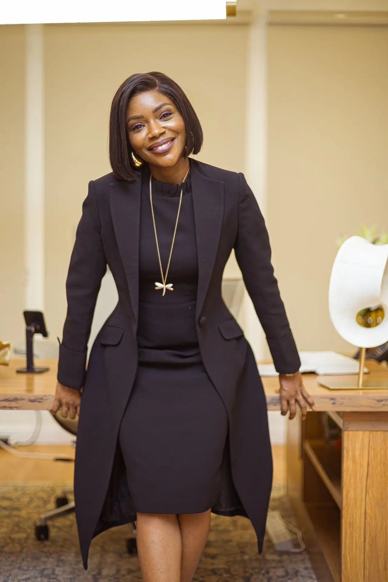 2-Piece Blazer & Dress Set - Plus Size Office Wear - Shello's Creative Boutique
