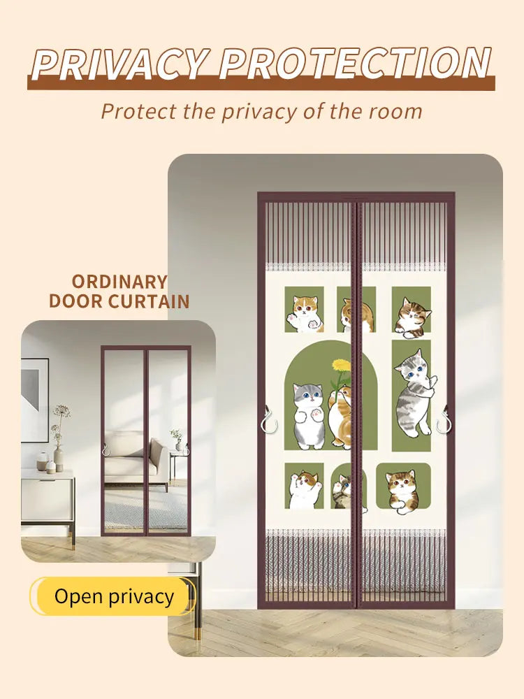 Magnetic Screen Door Curtain - Self-Adhesive Hands-Free Mesh with Fresh Air Ventilation - Shello's Creative Boutique